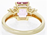 Pink Topaz 18k Yellow Gold Over Sterling Silver Ring 2.62ctw