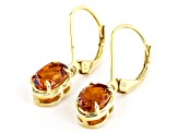 Orange Madeira Citrine 18k Yellow Gold Over Sterling Silver Earrings 1.70ctw