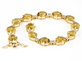 Champagne Quartz 18k Yellow Gold Over Sterling Silver Bracelet 23.29ctw