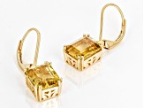 Champagne Quartz 18k Yellow Gold Over Sterling Silver Earrings 5.95ctw