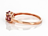 Pink Color Shift Garnet 18k Rose Gold Over Sterling Silver Ring 1.00ctw