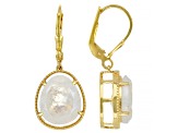Rainbow Moonstone 18k Yellow Gold Over Sterling Silver Earrings
