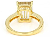 Golden Rutilated Quartz 18k Yellow Gold Over Sterling Silver Ring 4.09ctw