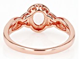 Peach Morganite 18k Rose Gold Over Sterling Silver Ring 0.62ctw