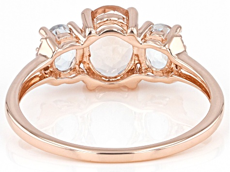 Peach Morganite 18k Rose Gold Over Sterling Silver Ring 1.48ctw