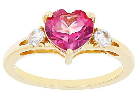 Pink Topaz 18k Yellow Gold Over Sterling Silver Ring 2.07ctw - WIG244 ...