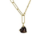 Golden Sheen Sapphire 18k Yellow Gold Over Sterling Silver Paperclip Necklace 2.00ct