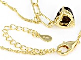 Golden Sheen Sapphire 18k Yellow Gold Over Sterling Silver Paperclip Necklace 2.00ct