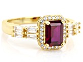 Red Lab Created Ruby 18k Yellow Gold Over Sterling Silver Ring 2.65ctw