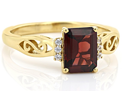 Red Garnet 18k Yellow Gold Over Sterling Silver Ring 1.56ctw