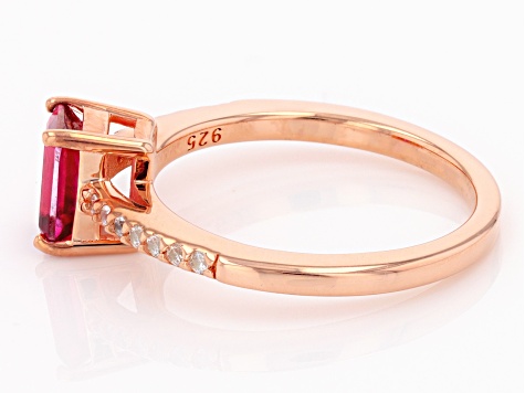 Magenta Petalite 18K Rose Gold Over Sterling Silver Ring 0.80ctw