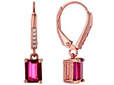 Magenta Petalite 18K Rose Gold Over Sterling Silver Earrings 1.45ctw