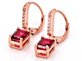 Magenta Petalite 18K Rose Gold Over Sterling Silver Earrings 1.45ctw