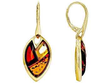 Picture of Amber 18k Yellow Gold Over Sterling Silver Earrings