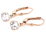 Peach Morganite 18k Rose Gold Over Sterling Silver Dangle Earrings 1.18ctw