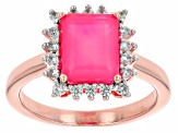 Pink Ethiopian Opal 18k Rose Gold Over Sterling Silver Ring 1.47ctw