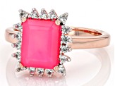 Pink Ethiopian Opal 18k Rose Gold Over Sterling Silver Ring 1.47ctw