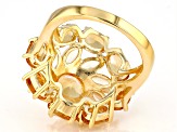 Citrine 18k Yellow Gold Over Sterling Silver Ring 5.73ctw