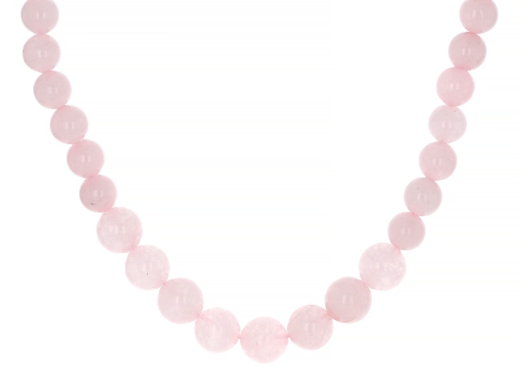 Rose Quartz Necklace 18k Yellow Gold Over Sterling Silver
