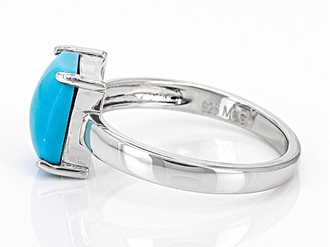 Sleeping Beauty Turquoise Rhodium Over Sterling Silver Ring - WIG384B | JTV