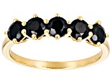 Black Spinel 18k Yellow Gold Over Sterling Silver Ring 1.28ctw