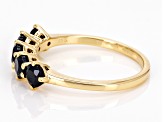 Black Spinel 18k Yellow Gold Over Sterling Silver Ring 1.28ctw