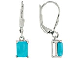 Sleeping Beauty Turquoise Rhodium Over Sterling Silver Earrings