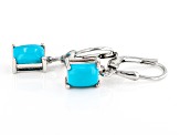 Sleeping Beauty Turquoise Rhodium Over Sterling Silver Earrings