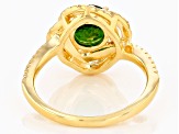 Green Chrome Diopside 18k Yellow Gold Over Sterling Silver Ring 1.99ctw