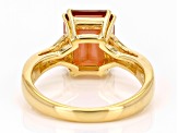 Red Labradorite With Red Diamond 18k Yellow Gold Over Sterling Silver Ring 2.57ctw