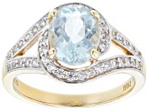 Blue Apatite 18K Yellow Gold Over Sterling Silver Ring 1.71ctw