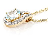 Blue Apatite 18K Yellow Gold Over Sterling Silver Pendant With Chain 1.60ctw