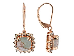 Aquaprase® 18k Rose Gold Over Silver Earrings 0.42ctw