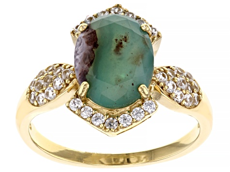 Aquaprase® 18k Gold Over Sterling Silver Ring 0.42ctw