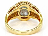 Aquaprase® 18k Gold Over Sterling Silver Men's Ring 0.13ctw