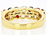 Multi-Stone 18k Yellow Gold Over Sterling Silver Ring 1.97ctw