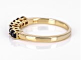 Black Spinel 18k Yellow Gold Over Sterling Silver Ring 0.50ctw