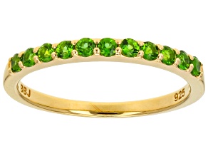 Chrome Diopside 18k Yellow Gold Over Sterling Silver Ring 0.28ctw