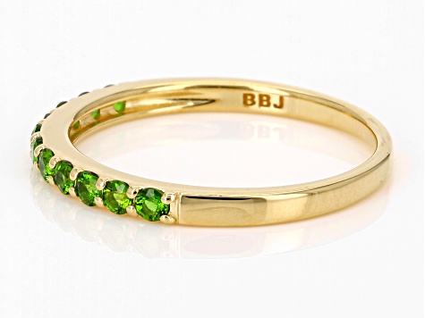 Chrome Diopside 18k Yellow Gold Over Sterling Silver Ring