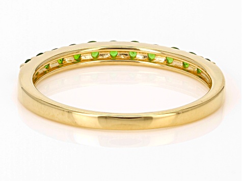 Chrome Diopside 18k Yellow Gold Over Sterling Silver Ring 0.28ctw