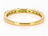 Chrome Diopside 18k Yellow Gold Over Sterling Silver Ring 0.28ctw
