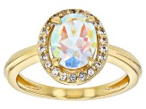 Mercury Mist® Mystic Topaz 18k Yellow Gold Over Sterling Silver Ring 2.06ctw