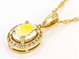 Mercury Mist® Topaz 18k Yellow Gold Over Sterling Silver Pendant With Chain 2.06ctw