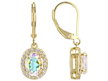 Picture of Mercury Mist® Topaz 18k Yellow Gold Over Sterling Silver Earrings 2.82ctw