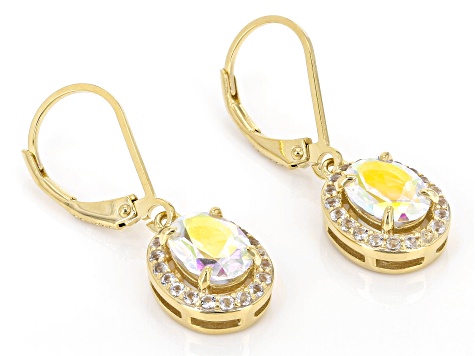 14kt yellow gold topaz Dot Mega stud earring