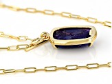 Purple Composite Turquoise 18k Yellow Gold Over Sterling Silver Paperclip Necklace