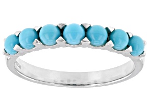 Sleeping Beauty Turquoise Rhodium Over Sterling Silver Ring