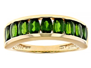 Green Chrome Diopside 18k Yellow Gold Over Sterling Silver Ring 2.11ctw