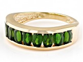 Green Chrome Diopside 18k Yellow Gold Over Sterling Silver Ring 2.11ctw