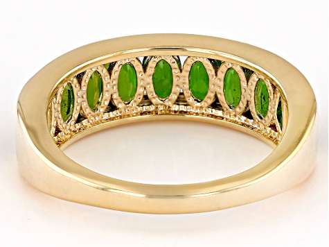 Green Chrome Diopside 18k Yellow Gold Over Sterling Silver Ring 2.11ctw